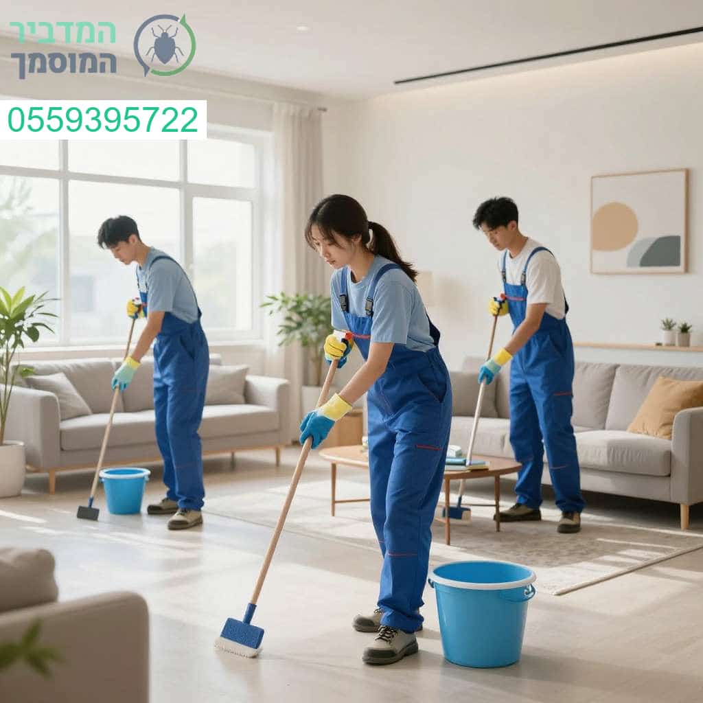 צוות מנקים מקצועי הופך דירה מוזנחת למבריקה ונקייה עם שירותי פינוי וניקוי מתקדמים