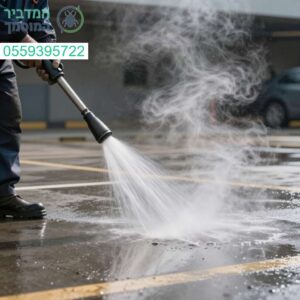 ניקוי חניונים מקצועי בקיטור ולחץ مים להסרת לכלוך עמוק ושיקום המשטחים למראה חדש ומבריק